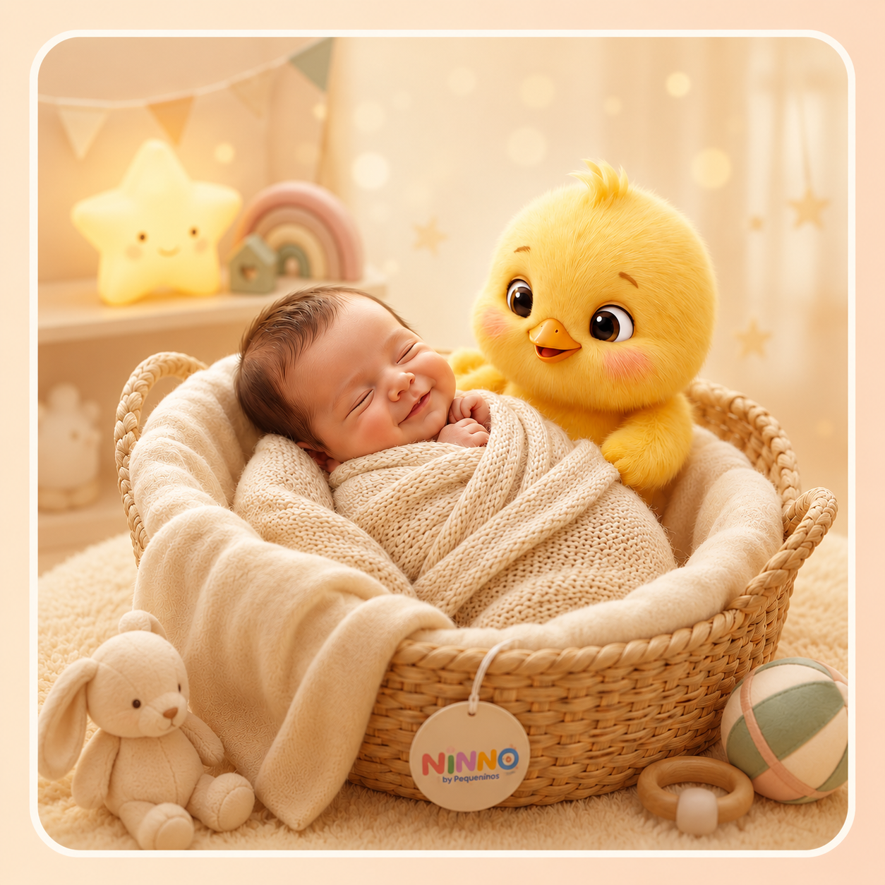 Bebê e mascote Ninno